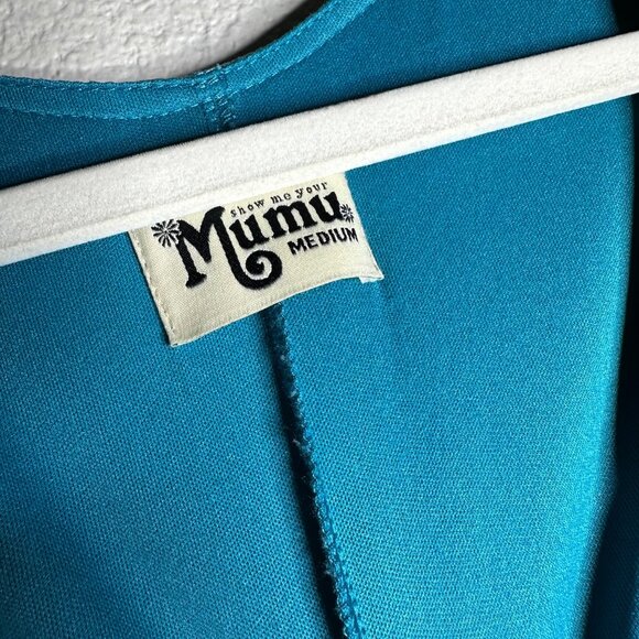 Show Me Your Mumu Kylie Mini Dress  Size Medium Prairie Petal Blue Floral - Picture 6 of 9